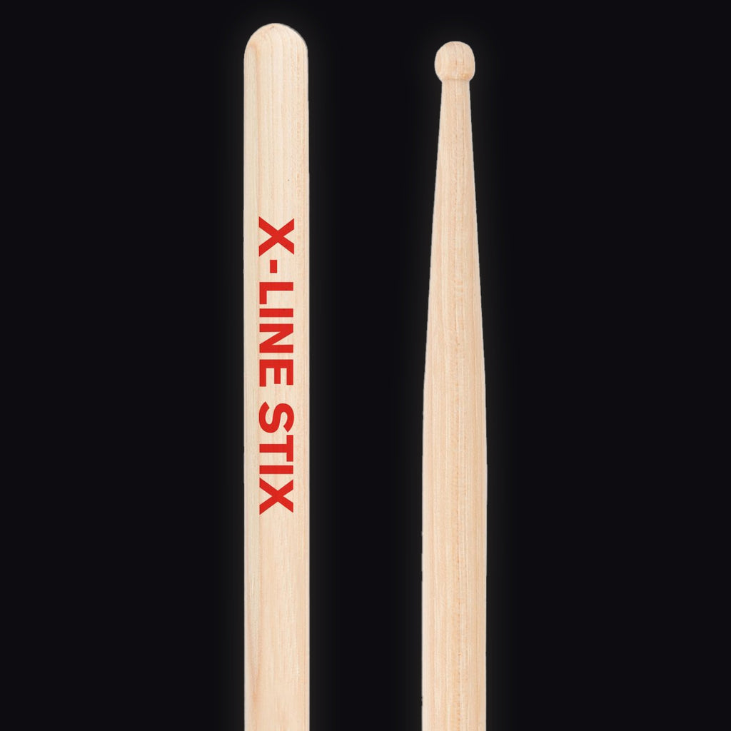 Pellwood X-Line 8B Be-bop drumsticks – butt end and tip